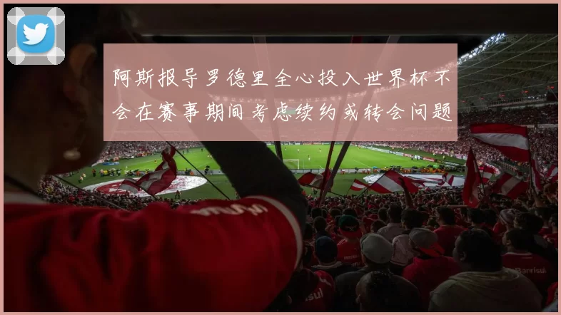 阿斯报导罗德里全心投入世界杯不会在赛事期间考虑续约或转会问题